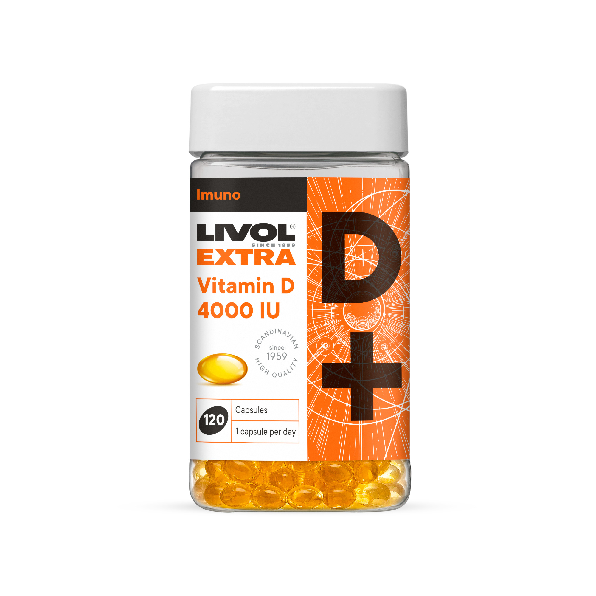 LIVOL EXTRA Vitamīns D 4000IU kapsulās