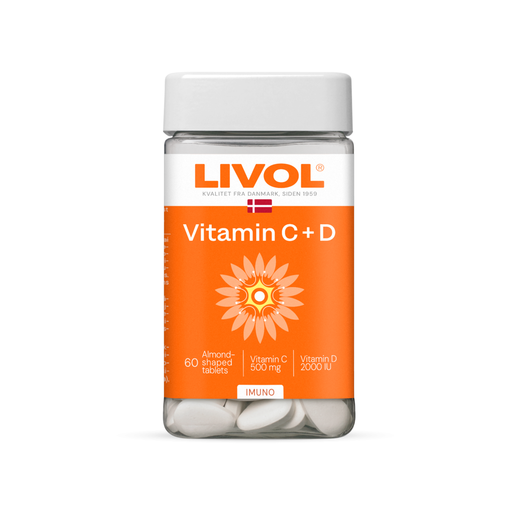LIVOL Vitamīni C + D, 60 tabl.